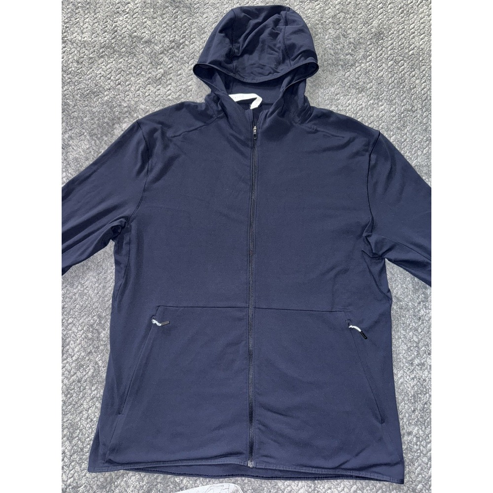 Lululemon Mens Surge Warm Full Zip Hoodie Navy Rulu Running Jacket Size XL